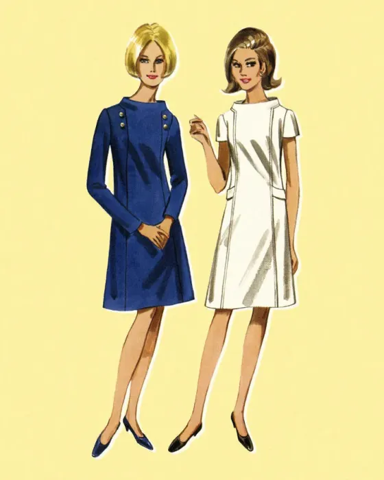 Framed Print : Two Women Wearing Dresses Framed Print : Two Women Wearing Dresses