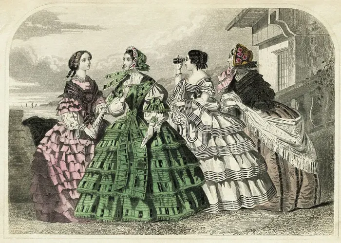 Framed Print : Women Wearing Godey's Fashions Framed Print : Women Wearing Godey's Fashions