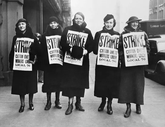 Framed Print : Women Wearing Picket Signs Framed Print : Women Wearing Picket Signs