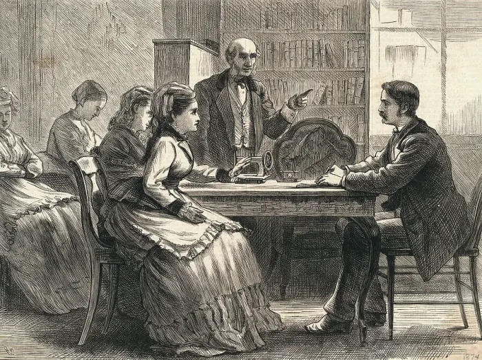Framed Print : Women Workers Filing Complaint Framed Print : Women Workers Filing Complaint
