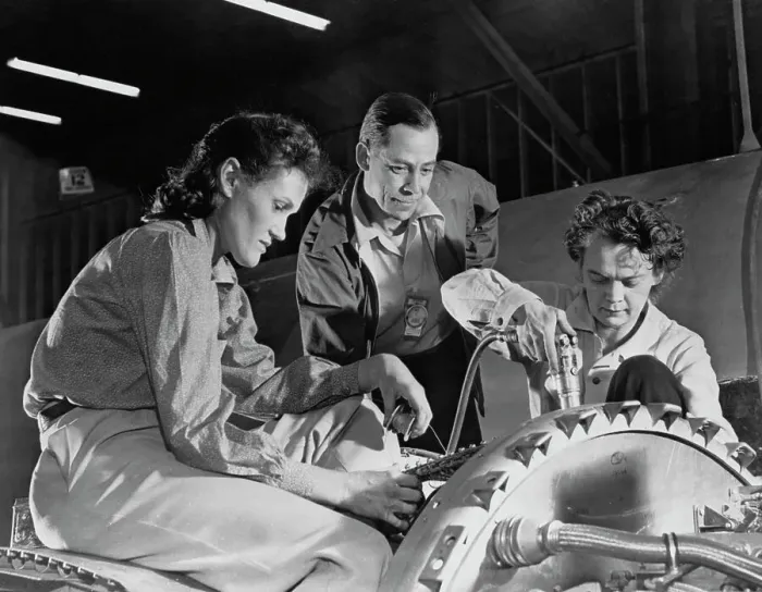 Framed Print : Women Working in Factories Framed Print : Women Working in Factories