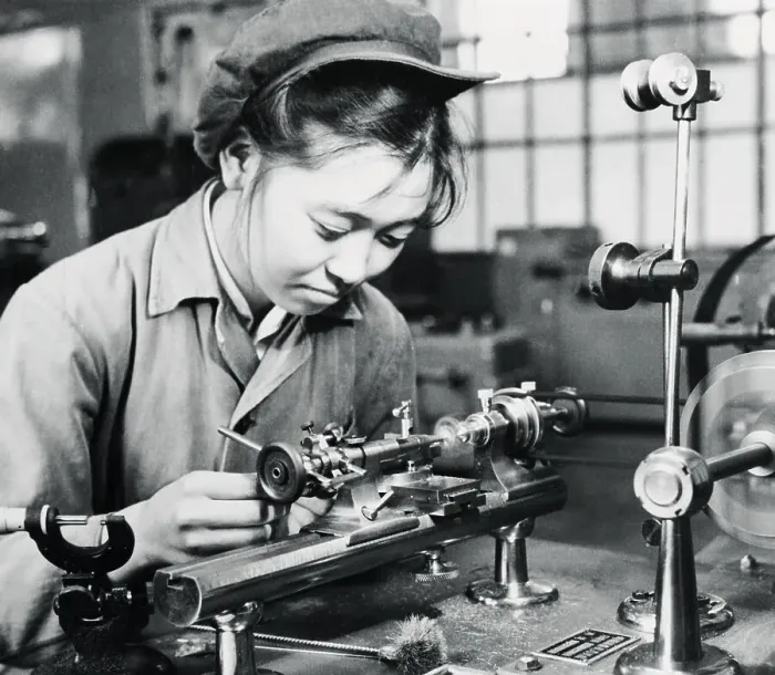 Framed Print : Women Working in Factory