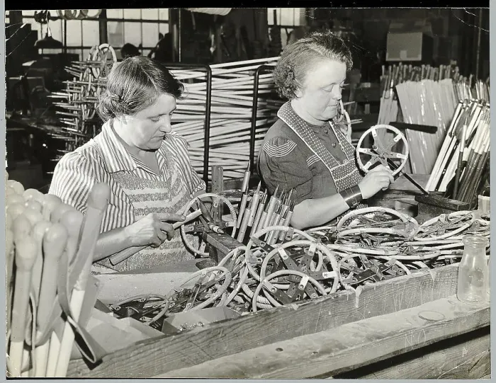 Framed Print : Women Working In Factory