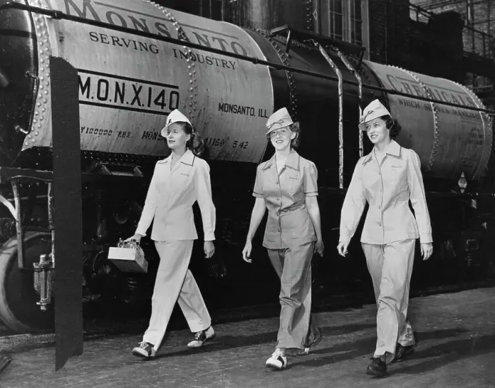 Framed Print : Women Working at the Monsanto Chemical Company Framed Print : Women Working at the Monsanto Chemical Company
