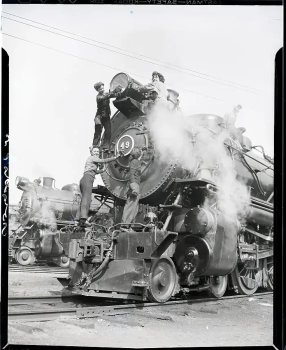 Framed Print : Women Working On Train