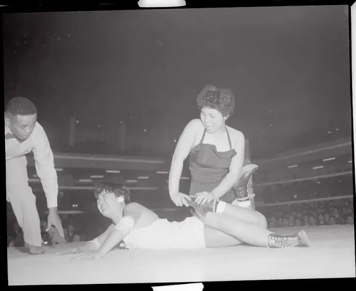 Framed Print : Two Women Wrestling Against Each Other Framed Print : Two Women Wrestling Against Each Other