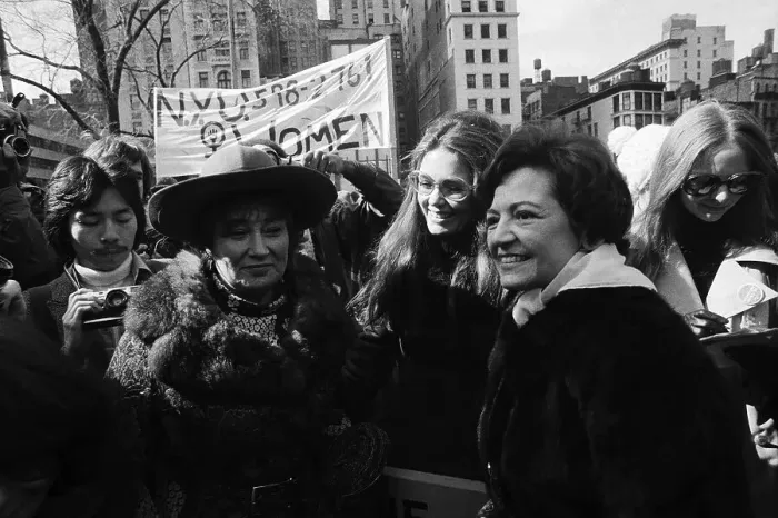 Framed Print : Women's Activists and Marchers Going Through Manhattan Framed Print : Women's Activists and Marchers Going Through Manhattan