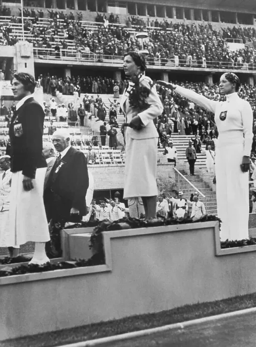 Framed Print : Women's Fencing Winners in 1936 Olympics Framed Print : Women's Fencing Winners in 1936 Olympics
