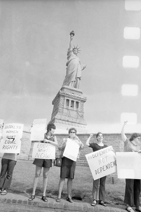 Framed Print : Women's March at Statue of Liberty Framed Print : Women's March at Statue of Liberty