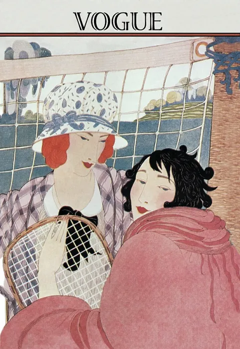 Framed Print : Women's Tennis Fashions