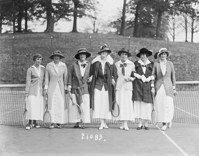 Framed Print : Women's Tennis Tournament Contestants in Hot Springs, Virginia Framed Print : Women's Tennis Tournament Contestants in Hot Springs, Virginia