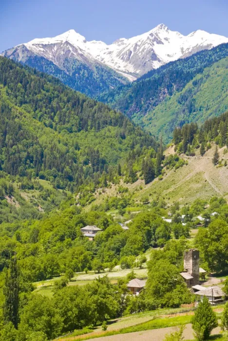 Framed Print : Wonderful mountain scenery, Svanetia, Georgia