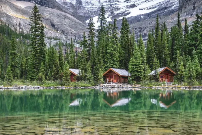 Framed Print : Wood Cabin at Lake O'Hara, Yoho National Park, British Columbia, Canada Framed Print : Wood Cabin at Lake O'Hara, Yoho National Park, British Columbia, Canada