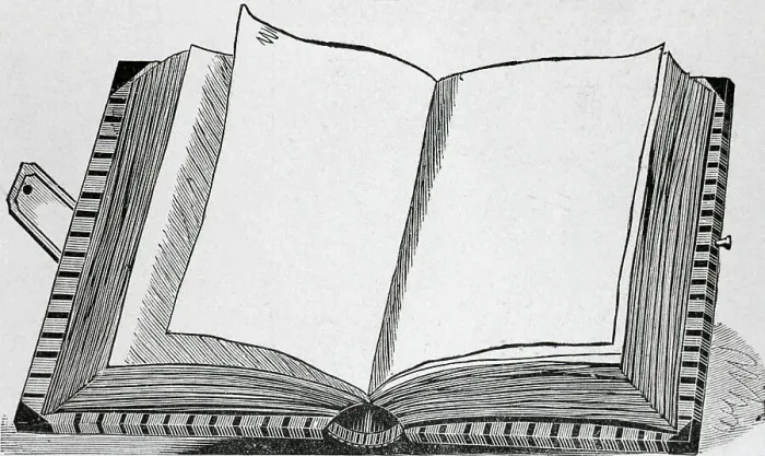 Framed Print : Woodcut of Blank Open Book Framed Print : Woodcut of Blank Open Book