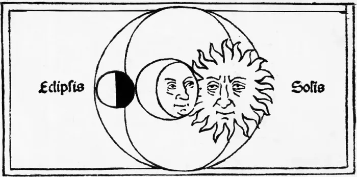 Framed Print : Woodcut Of Moon Eclipsing Sun & Earth Framed Print : Woodcut Of Moon Eclipsing Sun & Earth