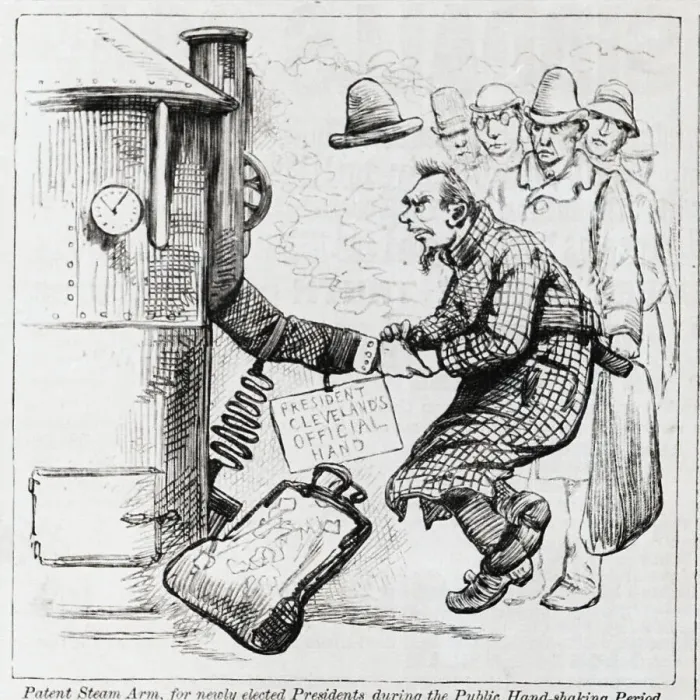 Framed Print : Woodcut, Patent Hand Shaker, 1885 Framed Print : Woodcut, Patent Hand Shaker, 1885