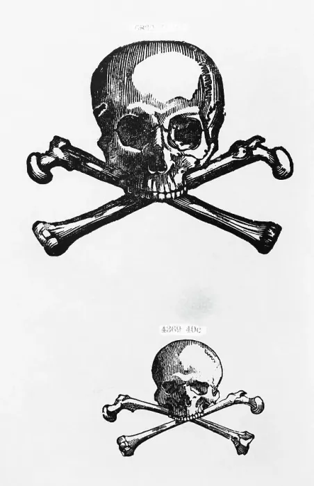 Framed Print : Woodcut Of Skull And Crossbones Framed Print : Woodcut Of Skull And Crossbones