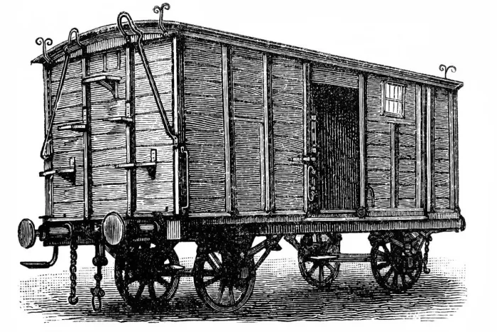 Framed Print : Wooden boxcar