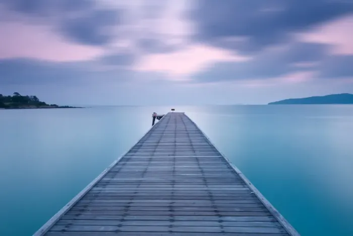 Framed Print : Wooden bridge in sea Framed Print : Wooden bridge in sea