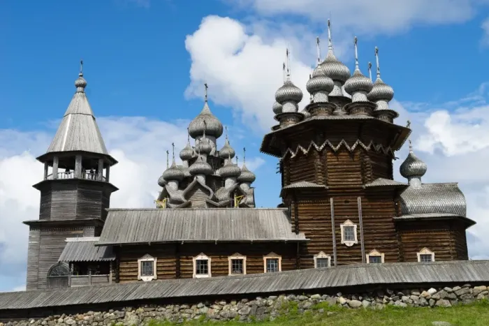Framed Print : Wooden churches of Kizhi Pogost Framed Print : Wooden churches of Kizhi Pogost