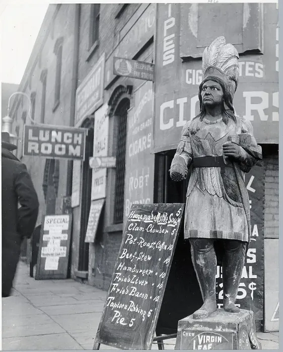 Framed Print : Wooden Native Am Statue In Front