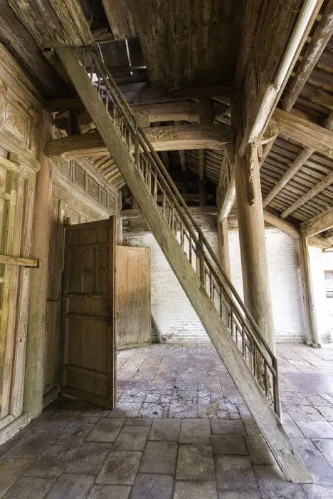 Framed Print : Wooden staircase
