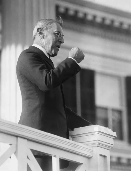 Framed Print : Woodrow Wilson Clenching Fist During Speech Framed Print : Woodrow Wilson Clenching Fist During Speech