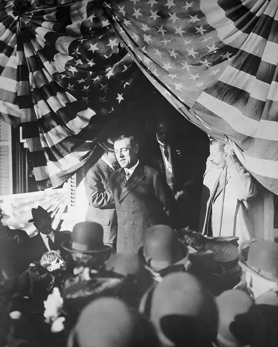 Framed Print : Woodrow Wilson Giving Speech Framed Print : Woodrow Wilson Giving Speech