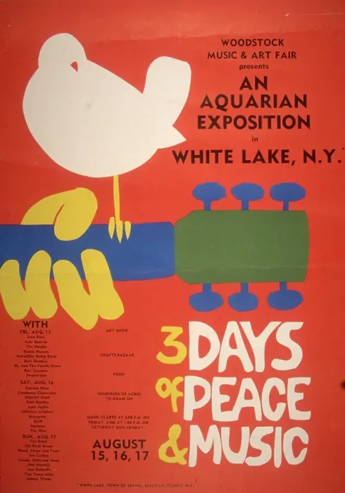Framed Print : Woodstock Poster Framed Print : Woodstock Poster