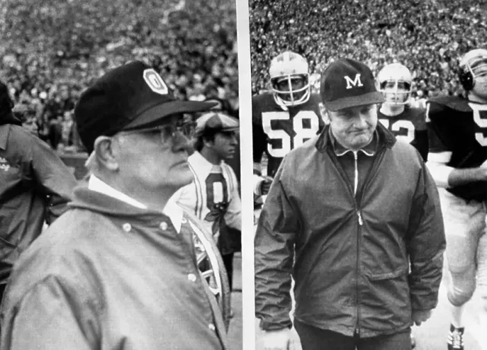 Framed Print : Woody Hayes and Bo Schembechler Framed Print : Woody Hayes and Bo Schembechler