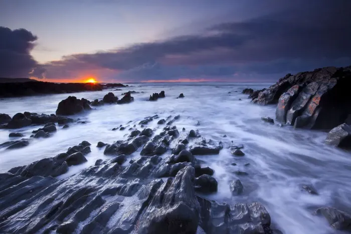 Framed Print : Woolacombe beach at sunset Framed Print : Woolacombe beach at sunset