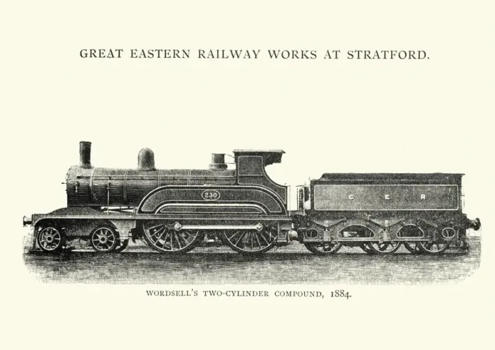 Framed Print : Wordsells two cylinder compound Locomotive, 1884 Framed Print : Wordsells two cylinder compound Locomotive, 1884