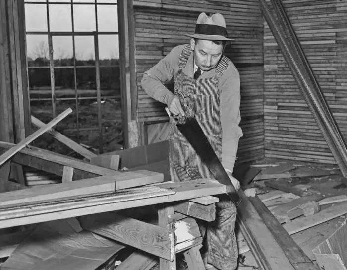 Framed Print : At Work In A Lumber Yard