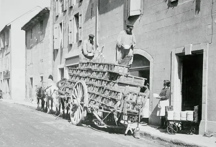 Framed Print : Worker Delivering Cheese Framed Print : Worker Delivering Cheese