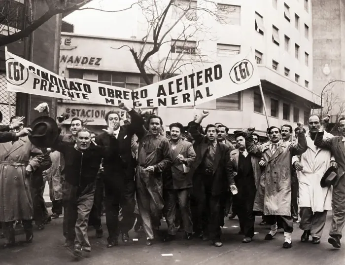 Framed Print : Workers Carry Banner and March in Street Framed Print : Workers Carry Banner and March in Street