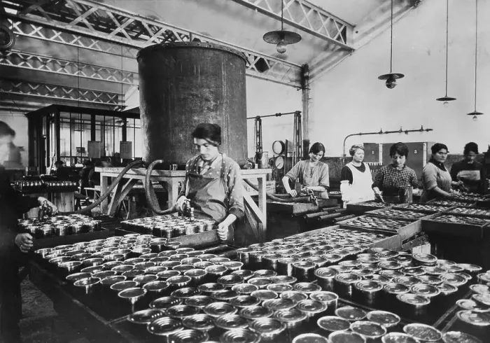 Framed Print : Workers In French Cannery Framed Print : Workers In French Cannery