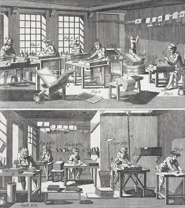 Framed Print : Workers Making Paper Framed Print : Workers Making Paper