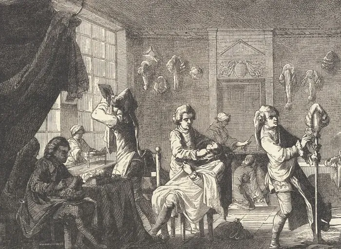 Framed Print : Workers Making Wigs