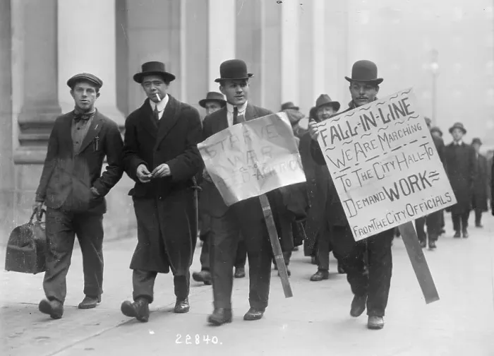 Framed Print : Workers Protesting Unemployment Framed Print : Workers Protesting Unemployment