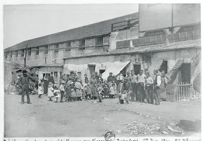 Framed Print : Workers Relaxing in Courtyard Framed Print : Workers Relaxing in Courtyard