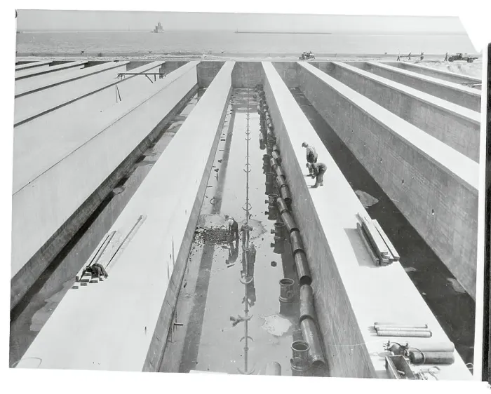 Framed Print : Workers Setting Pipe Framed Print : Workers Setting Pipe