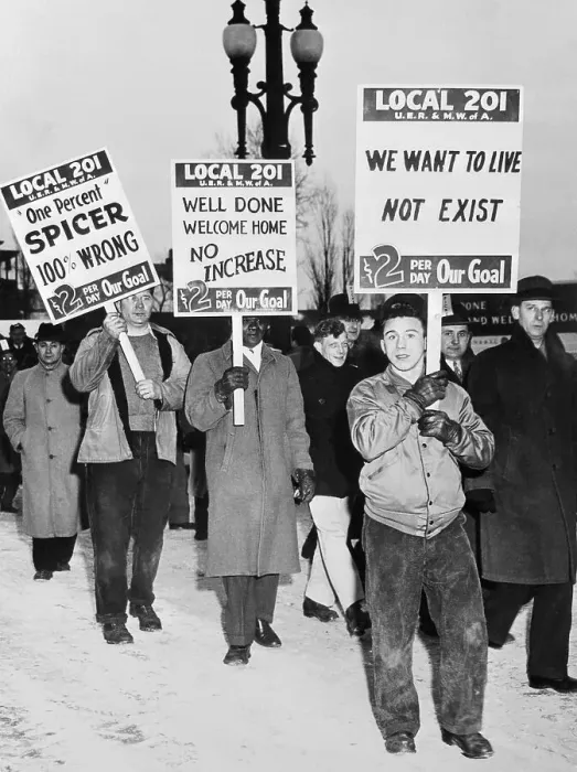 Framed Print : Workers Striking for Higher Wages Framed Print : Workers Striking for Higher Wages