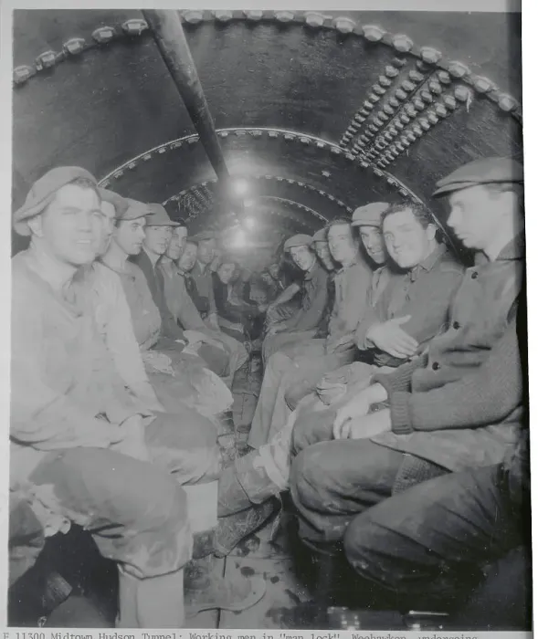 Framed Print : Workers Undergoing Decompression Framed Print : Workers Undergoing Decompression