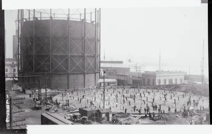 Framed Print : Workmen Building Foundation Framed Print : Workmen Building Foundation