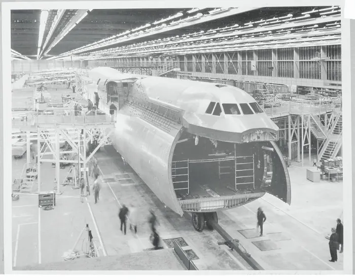 Framed Print : Workmen Constructing Transport Plane Framed Print : Workmen Constructing Transport Plane