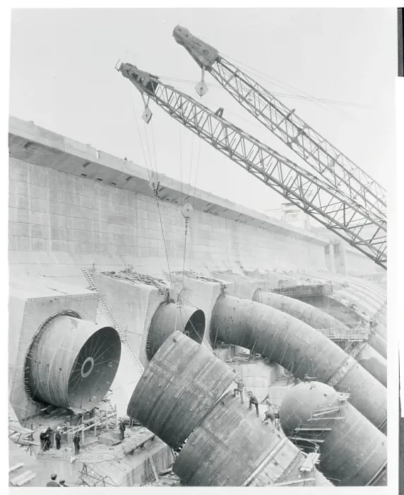 Framed Print : Workmen Creating Dam Framed Print : Workmen Creating Dam