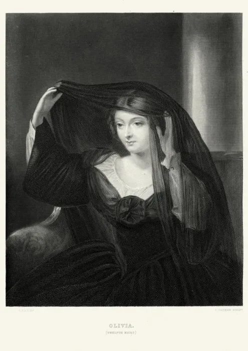 Framed Print : Works of William Shakespeare - Olivia from Twelfth Night Framed Print : Works of William Shakespeare - Olivia from Twelfth Night