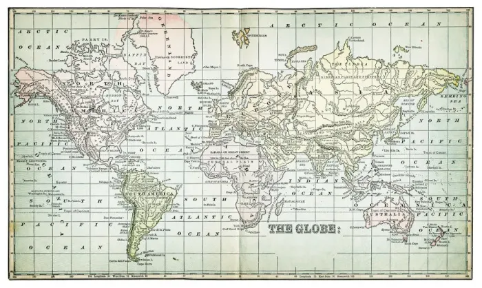 Framed Print : the world 1877 Framed Print : the world 1877