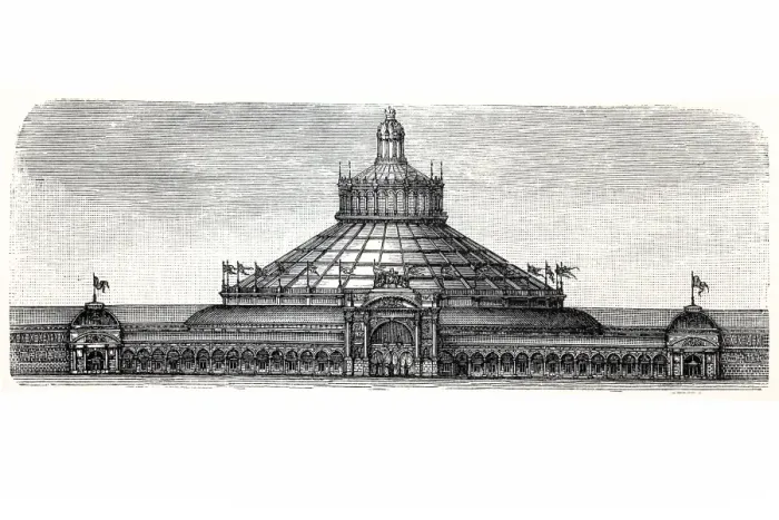 Framed Print : World exhibition building in Vienna 1898 Framed Print : World exhibition building in Vienna 1898