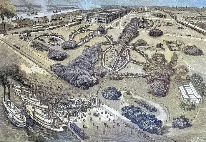 Framed Print : World exposition, The Worlds Fair in New Orleans, USA, 1884, Historical, digitally restored reproduction from a 19th century original Framed Print : World exposition, The Worlds Fair in New Orleans, USA, 1884, Historical, digitally restored reproduction from a 19th century original